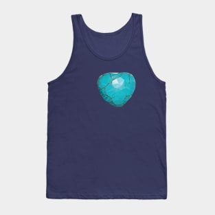 Geometric Turquoise Heart Tank Top